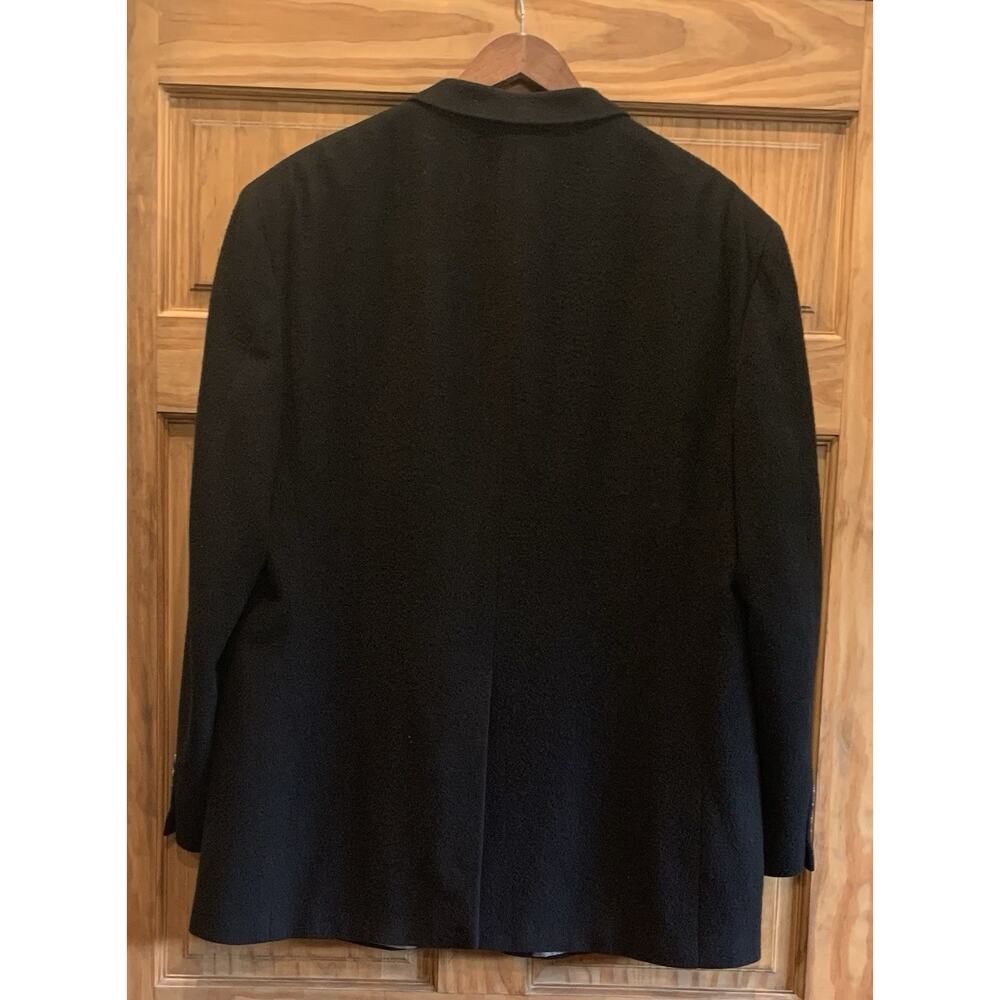 Roundtree & Yorke Black Camel Hair Blazer Sport Coat Mens 46L - Picture 2 of 15